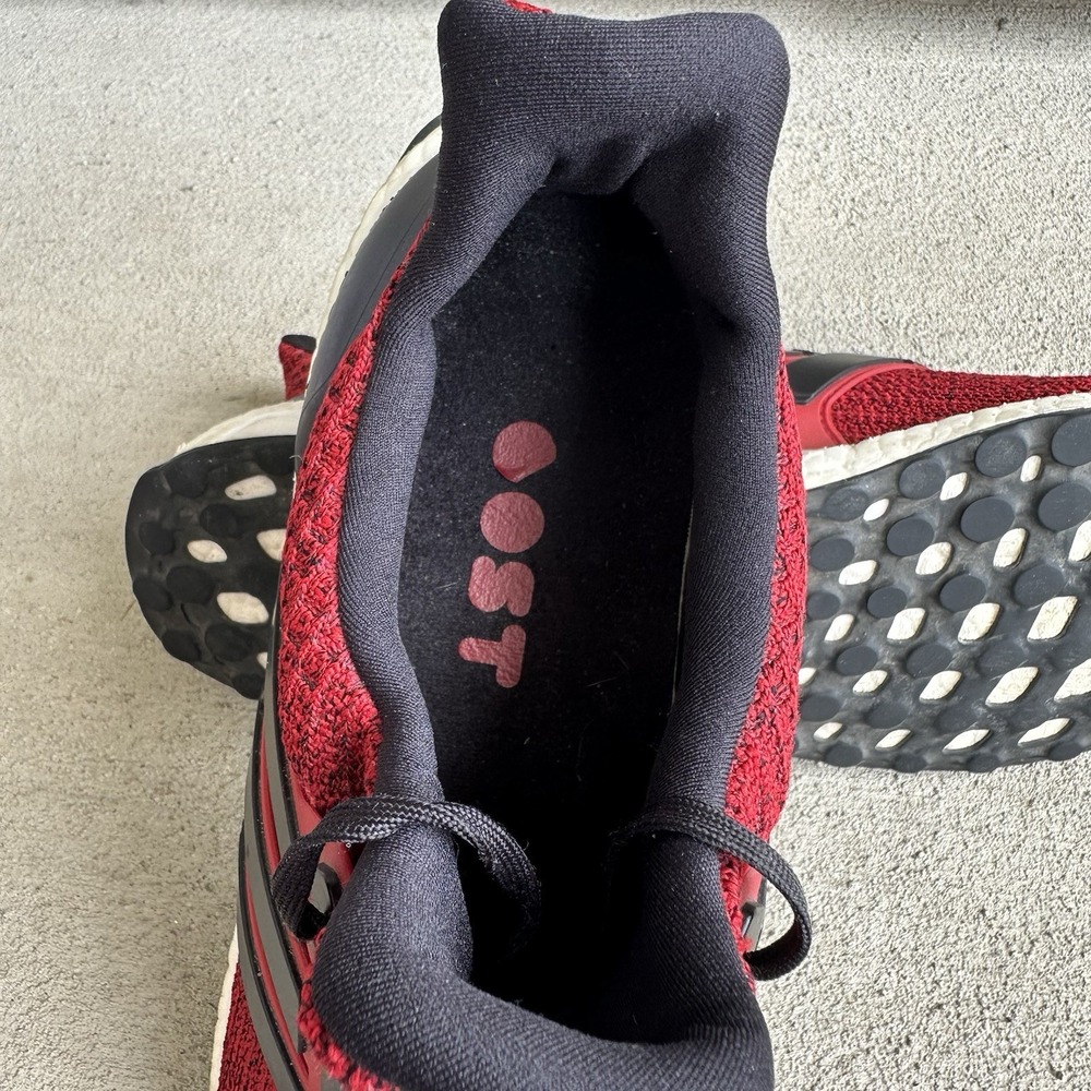 Size 11 - Men's adidas Ultraboost Red Black White EE3703 Sneakers Shoe Primeknit - Picture 11 of 11